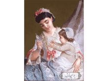 نخ و نقشه تابلو فرش طرح مهر مادری