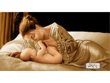 نخ و نقشه سایز کوچک طرح مادر و نوزاد - کد NC6325