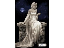 نخ و نقشه تابلو فرش تندیس دختر زیباروی - کد NT4218
