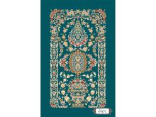 نخ و نقشه قالیچه زیبای تبریز طرح فیروزه - کد NZ2840