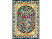 نخ و نقشه قالیچه تبریز طرح درخت زندگی - کد NZ2844