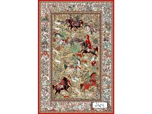 نخ و نقشه تابلو فرش طرح شکارگاه جدید - کد NZ2852