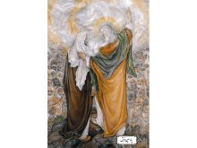 نخ و نقشه تابلو فرش طرح غدیر خم - کد NM5664