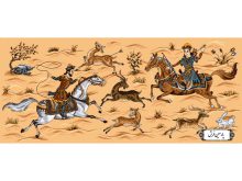 نخ و نقشه تابلو فرش طرح شکارگاه