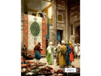 نخ و نقشه تابلو فرش طرح بازار قاهره