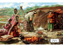نخ و نقشه تابلو فرش طرح عشایر ایران