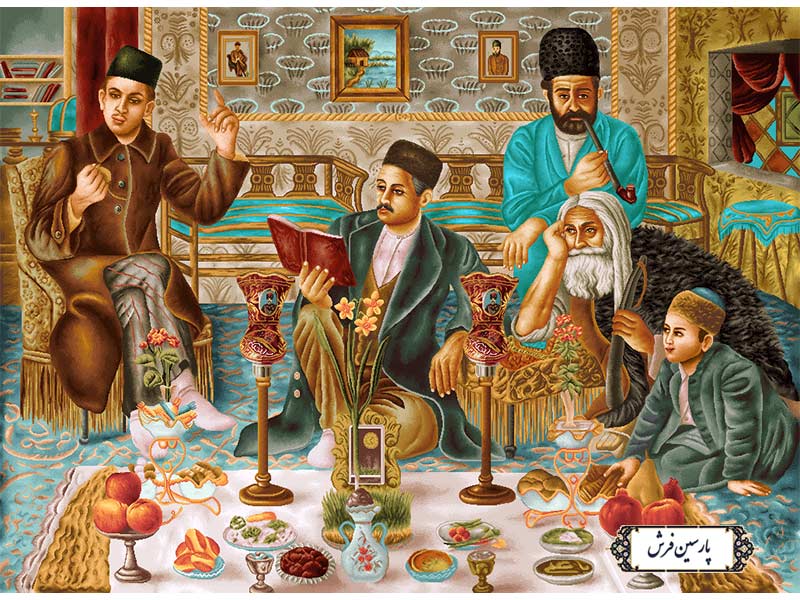 نخ-و-نقشه-تابلو-فرش-طرح-هفت-سین-نوروز نخ و نقشه تابلو فرش طرح هفت سین نوروز