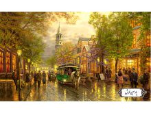 نخ و نقشه تابلو فرش منظره شهر پاریس - کد NV952