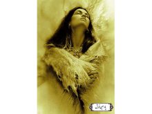 نخ و نقشه تابلو فرش طرح زن سرخپوست - کد NC6433