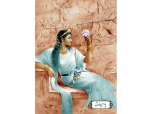 نخ و نقشه تابلو فرش تبریز طرح ماندانا - کد NP4955