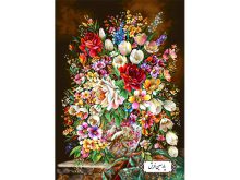 نخ و نقشه تابلو فرش طرح گلدان و پرنده - کد NG1656