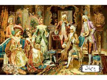 نخ و نقشه تابلو فرش طرح کلاس موسیقی - کد NF2345