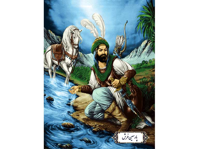 نخ-و-نقشه-تابلو-فرش-طرح-حضرت-ابوالفضل-(ع)-NR145 نخ و نقشه تابلو فرش طرح حضرت ابوالفضل (ع) - کد NR145