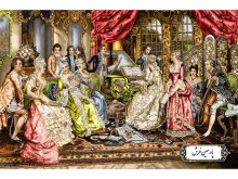 نخ و نقشه تابلو فرش طرح پیانو زن - کد NF2354